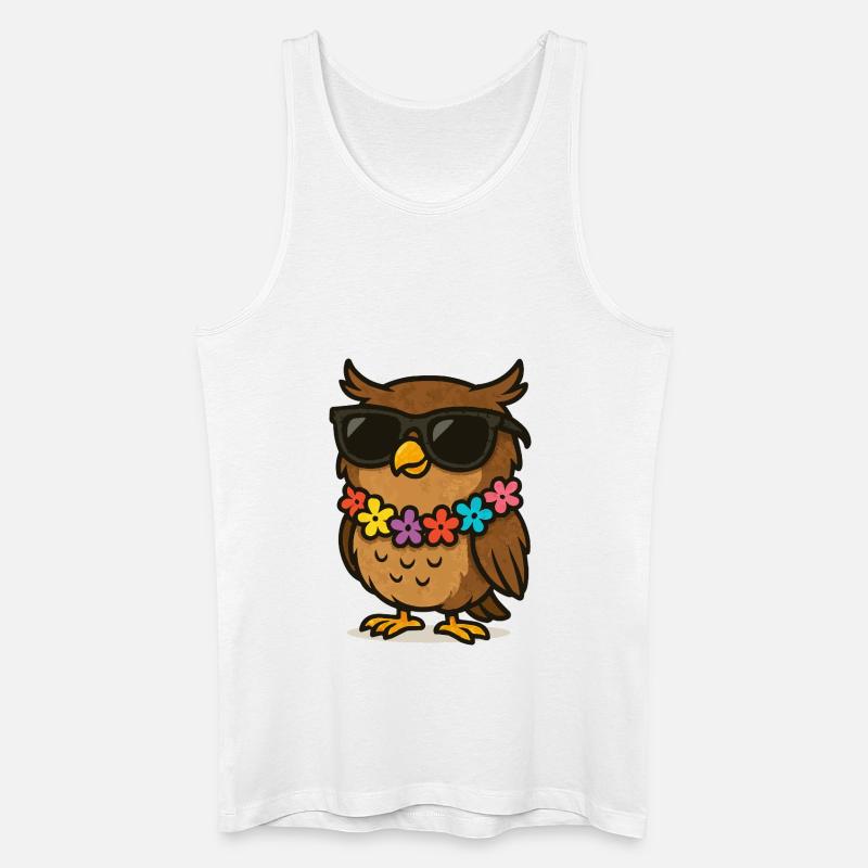 eule sonnenbrille - Männer Bio Tank Top - Weiß