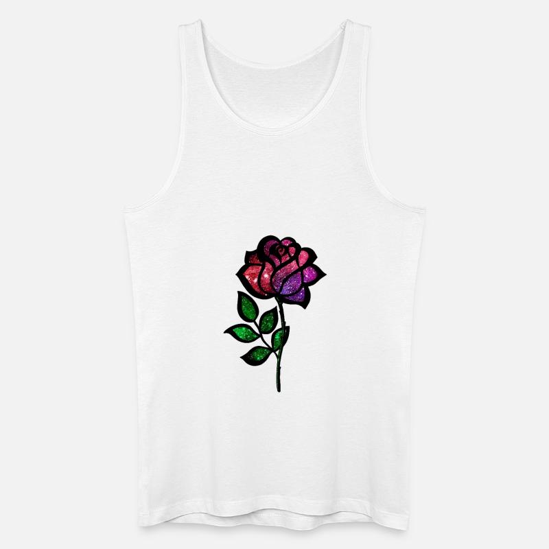 Kosmische Rose - Männer Bio Tank Top - Weiß