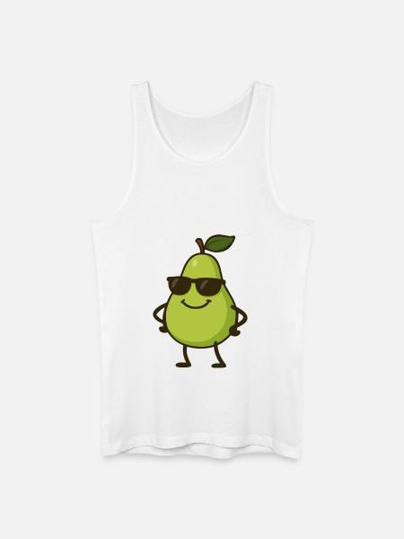 birne comic cool - Männer Bio Tank Top - Weiß