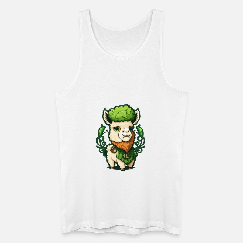 Süsses St Patricks Day Lama - Männer Bio Tank Top - Weiß