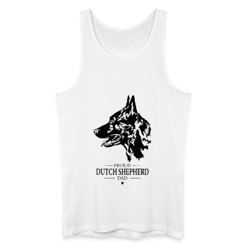 Berger Hollandais Papa Chien Chien Wilsigns - Débardeur bio Homme - blanc - Devant