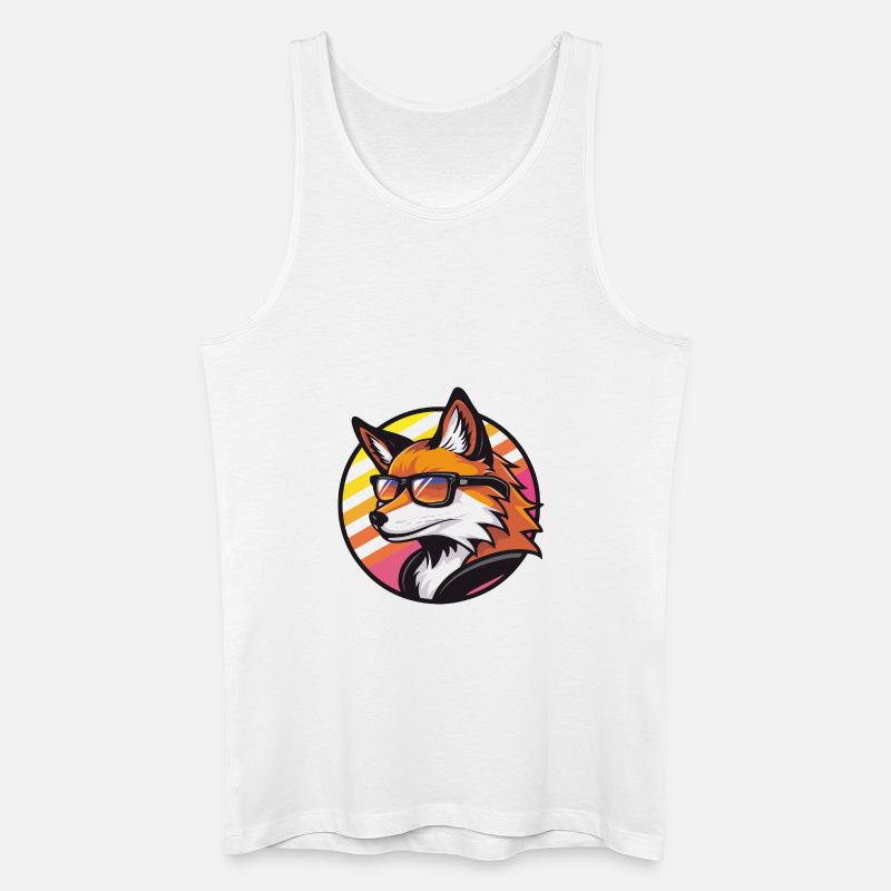 Fox Comic Cool Summer - Men’s Organic Tank Top - white