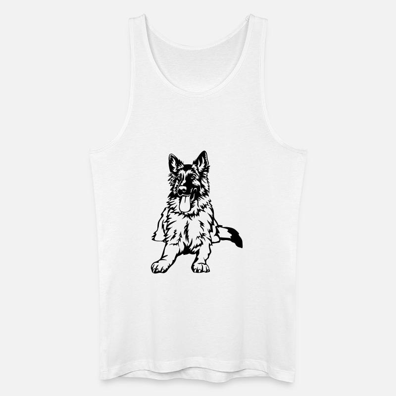 Deutscher Schäferhund - Männer Bio Tank Top - Weiß