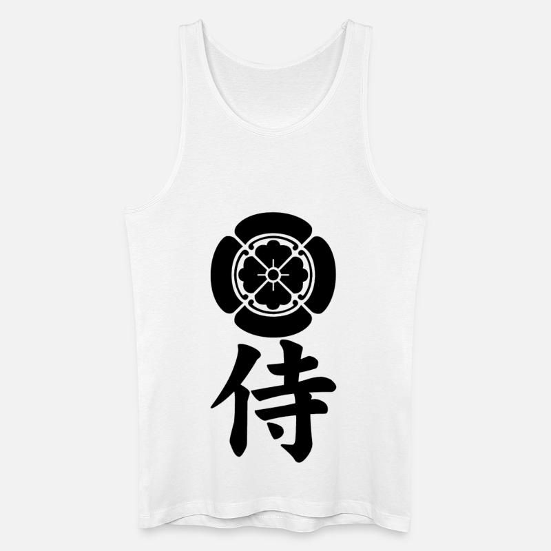 Samurai-Emblem des Oda-Clans (schwarz) - Männer Bio Tank Top - Weiß