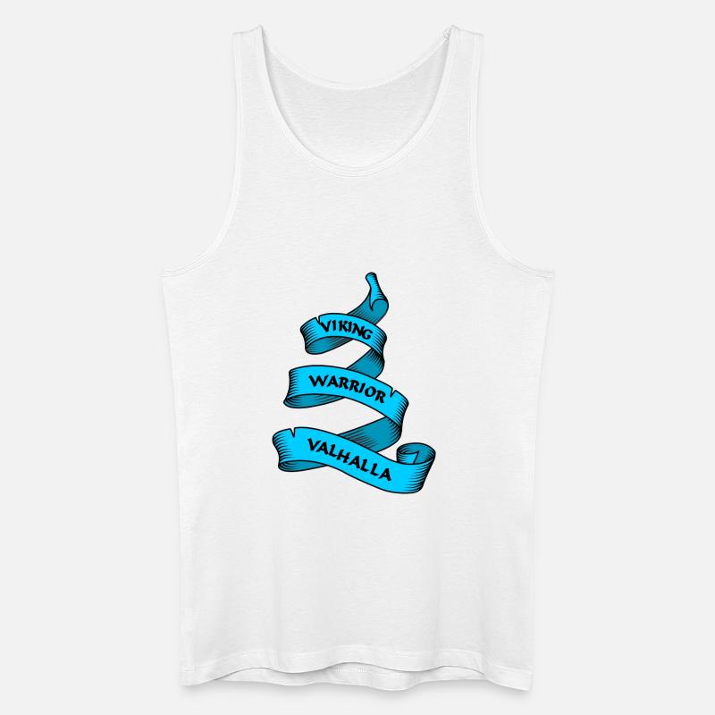 Wikinger Wimpel oder Banner blau - Männer Bio Tank Top - Weiß