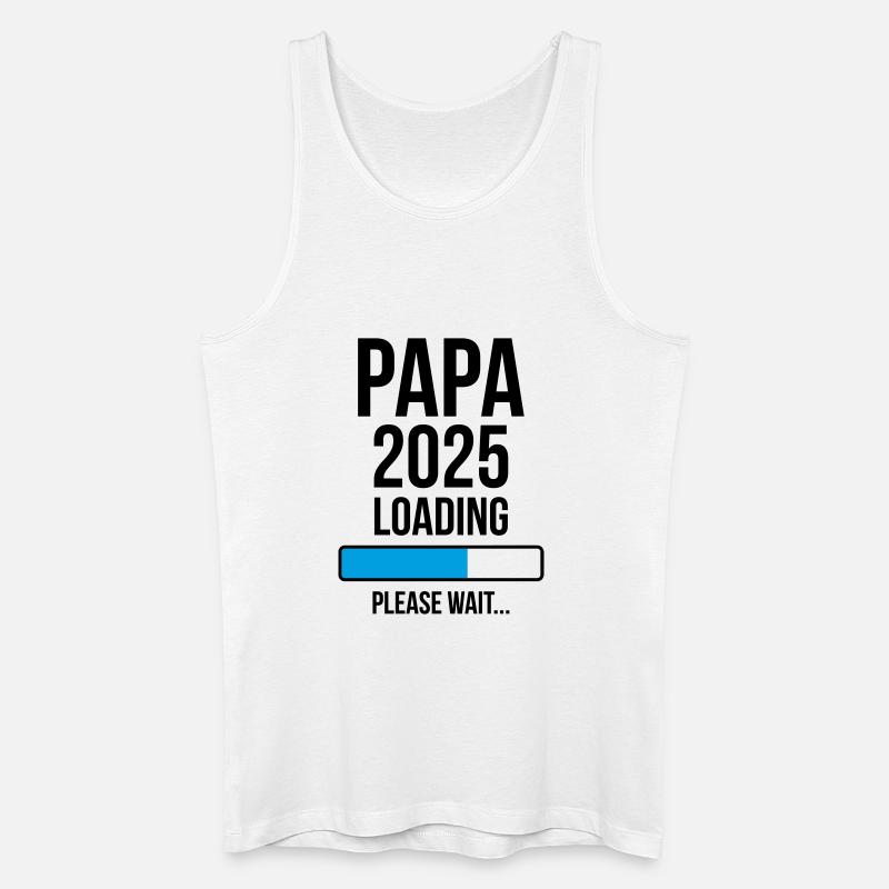 Papa 2025 Loading Please wait... - Men’s Organic Tank Top - white