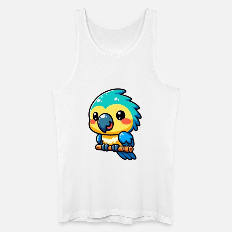 Papagei - Männer Bio Tank Top - Weiß