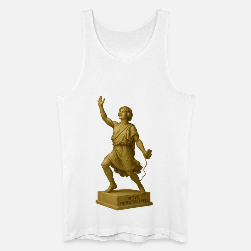 Tänzer mit Kopfhörern und Smartphone - Männer Bio Tank Top - Weiß