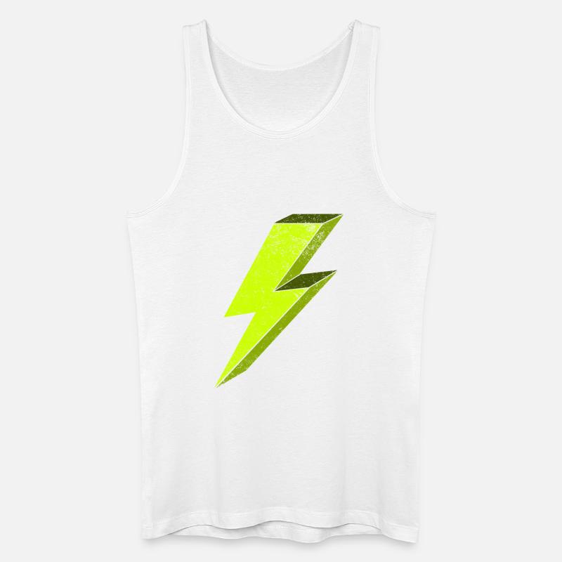 Leuchtende Elektroblitz-Illustration 3D - Männer Bio Tank Top - Weiß
