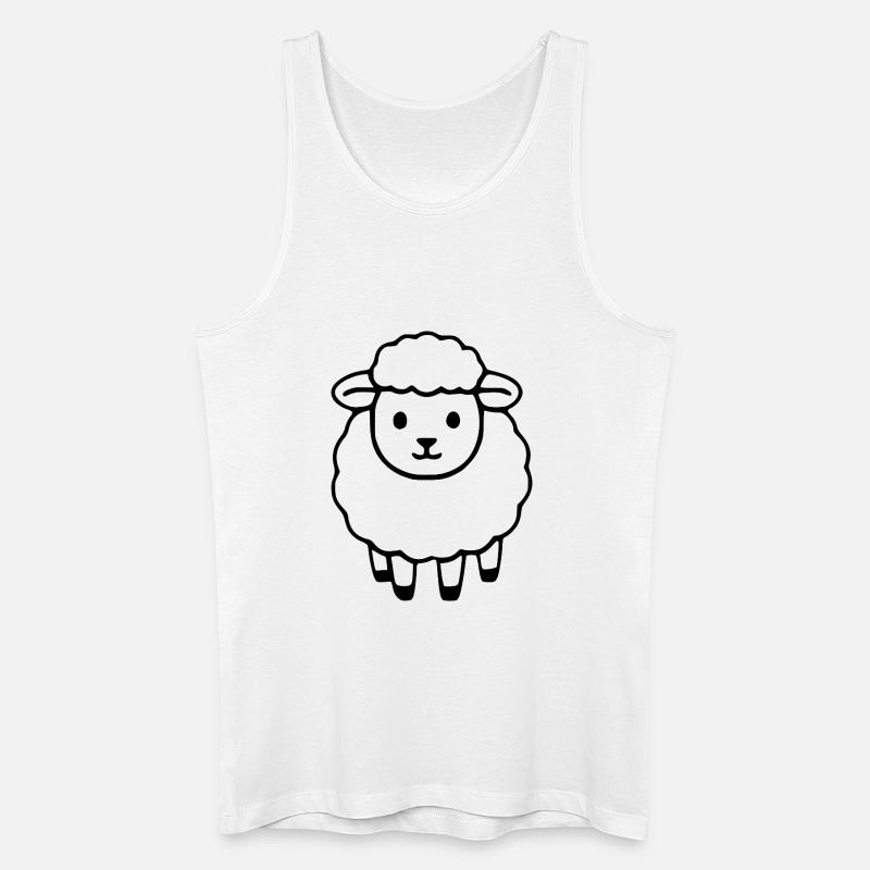 Schaf Schäfchen Lamm - Männer Bio Tank Top - Weiß