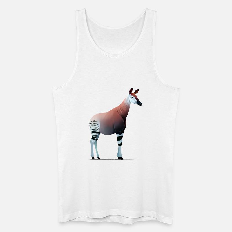 Okapi - Økologisk tanktop til mænd - hvid