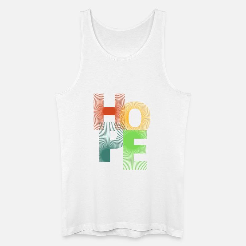 Hoffnung in farbigen Strahlen - Männer Bio Tank Top - Weiß