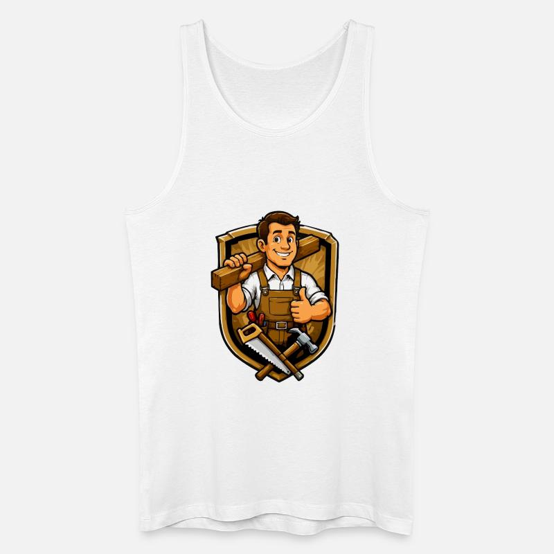 handwerker-wappen-tischler - Männer Bio Tank Top - Weiß