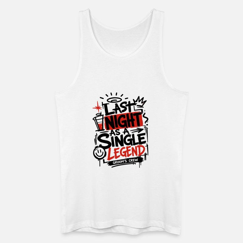 Night Legend Bachelor Party - Männer Bio Tank Top - Weiß