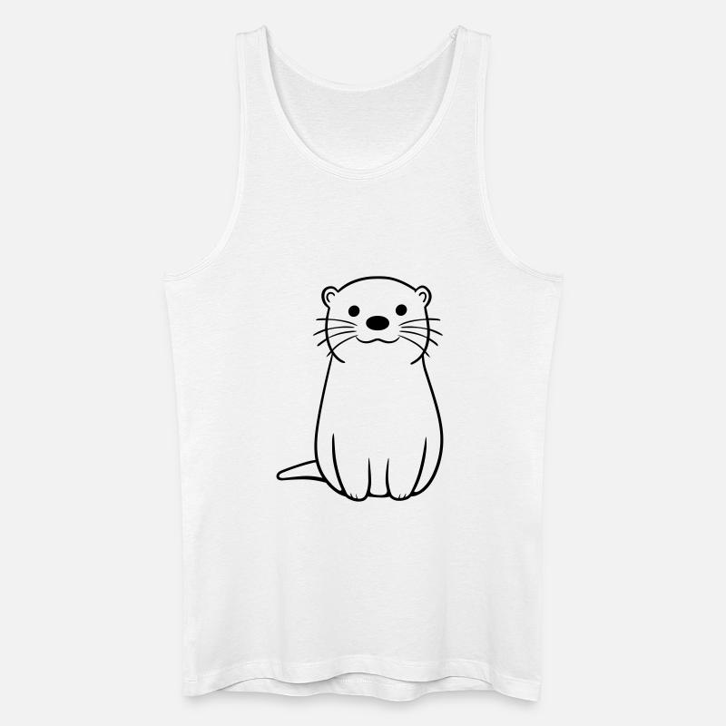 loutre - Débardeur bio Homme - blanc