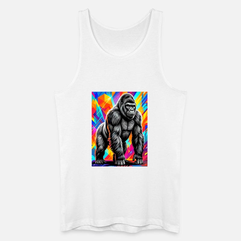 Gorilla - Männer Bio Tank Top - Weiß