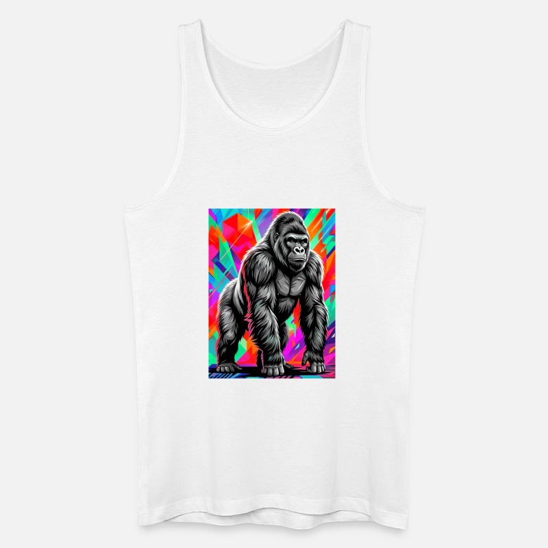 Gorilla - Männer Bio Tank Top - Weiß