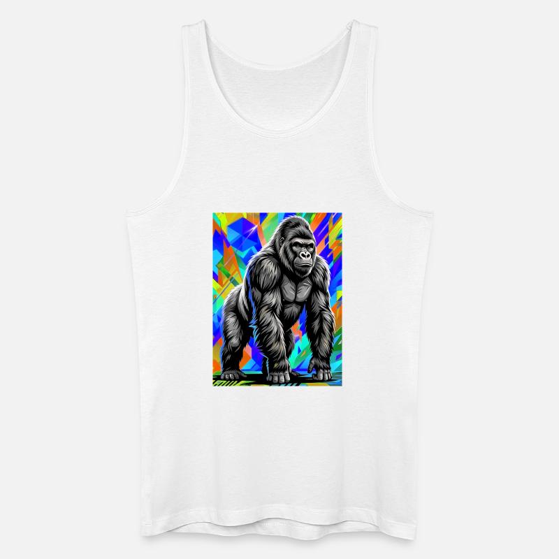 Gorilla - Männer Bio Tank Top - Weiß
