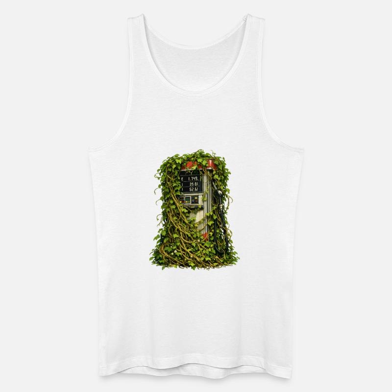 Efeu-Eingeschlossene Pumpe - Männer Bio Tank Top - Weiß