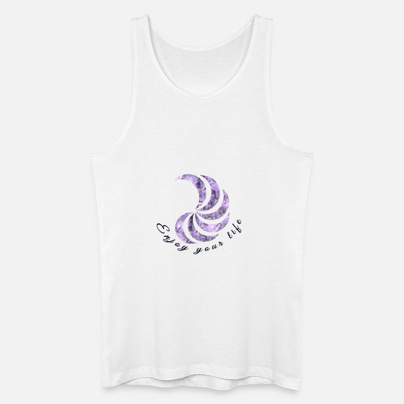 Enjoy your life - Männer Bio Tank Top - Weiß