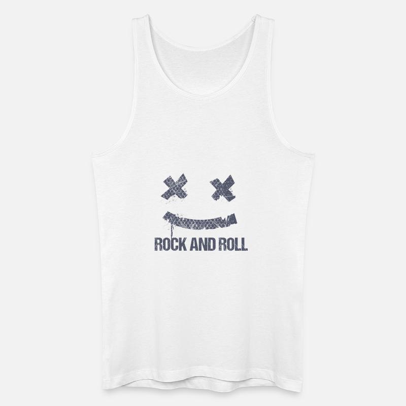 Rock and Roll - Männer Bio Tank Top - Weiß