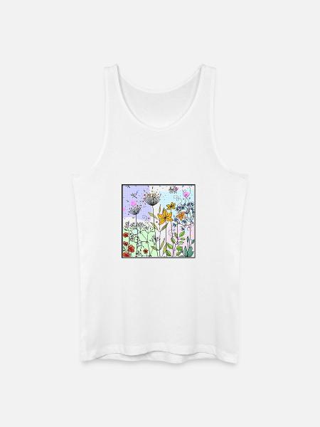 fleurs - Débardeur bio Homme - blanc