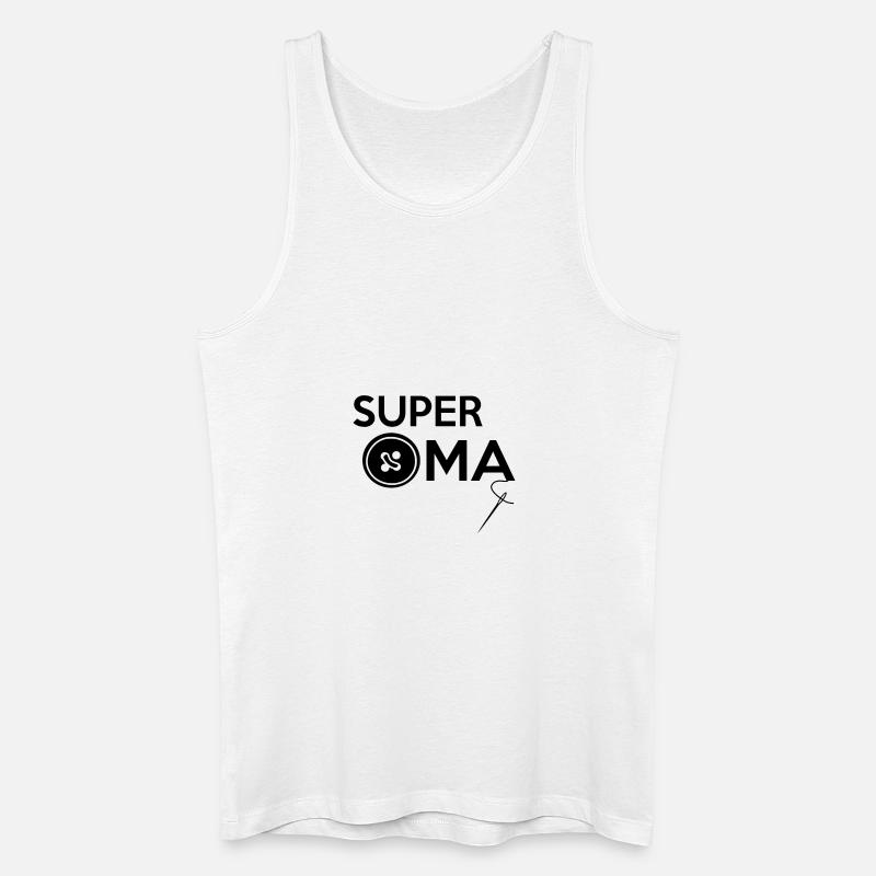 SUPER OMA - Männer Bio Tank Top - Weiß
