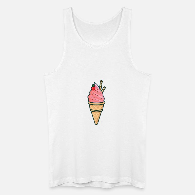 Eiscreme, Eis, Sommer, Sonne - Männer Bio Tank Top - Weiß