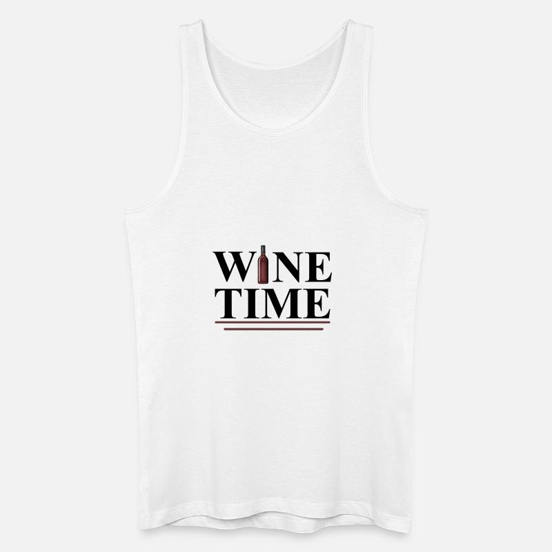 Wine Time - Männer Bio Tank Top - Weiß