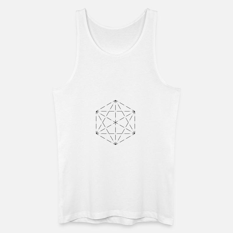 Minimalistisches Hexagon - Männer Bio Tank Top - Weiß