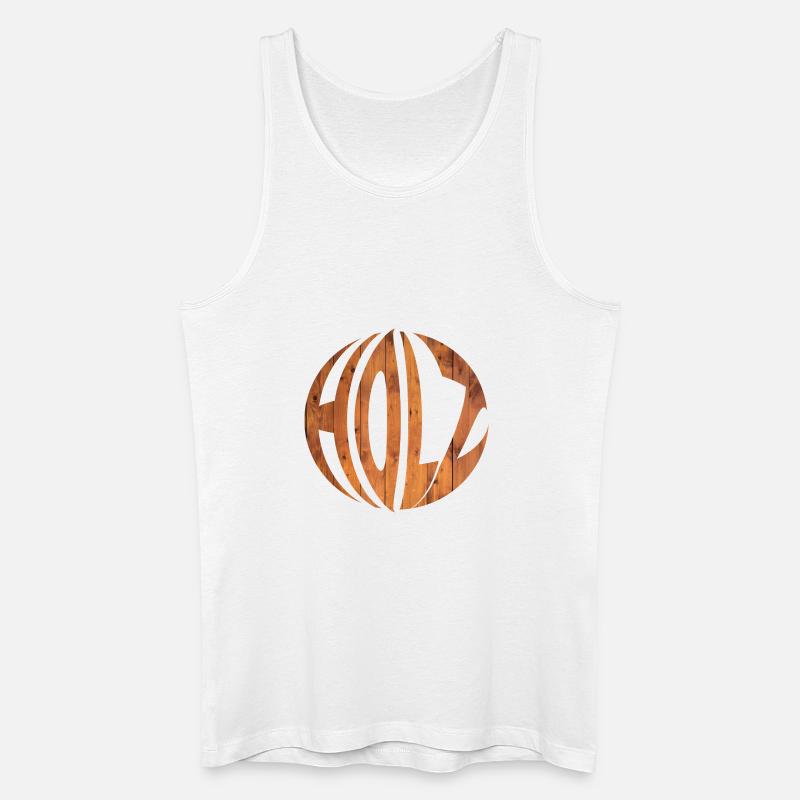 Holz Kugel Holzkugel - Männer Bio Tank Top - Weiß