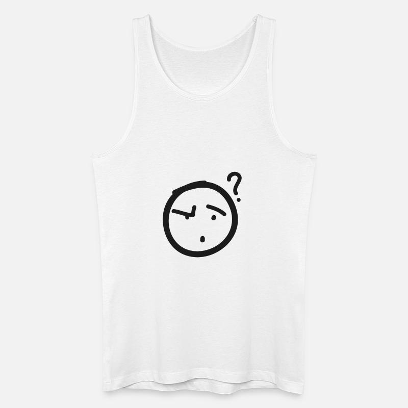 Fragezeichen - Männer Bio Tank Top - Weiß