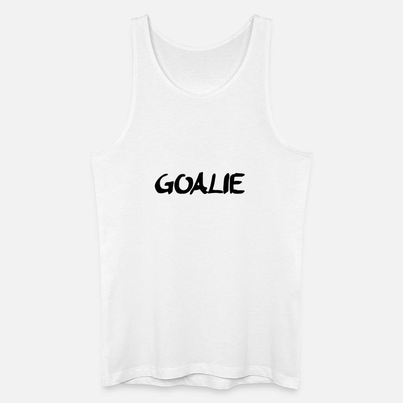 Goalie - Männer Bio Tank Top - Weiß