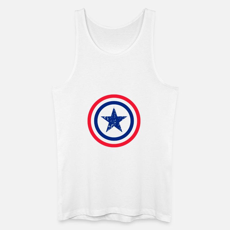 Stern Frankreich - Männer Bio Tank Top - Weiß