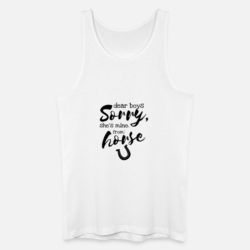 Pferde - Männer Bio Tank Top - Weiß
