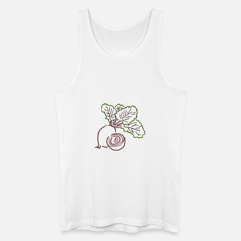 Rote Beete - Männer Bio Tank Top - Weiß