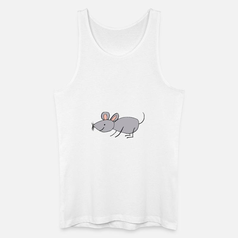 Maus - Männer Bio Tank Top - Weiß