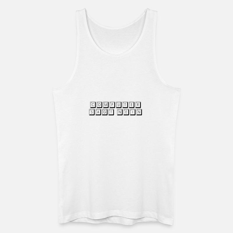 computer sagt Nein - Männer Bio Tank Top - Weiß
