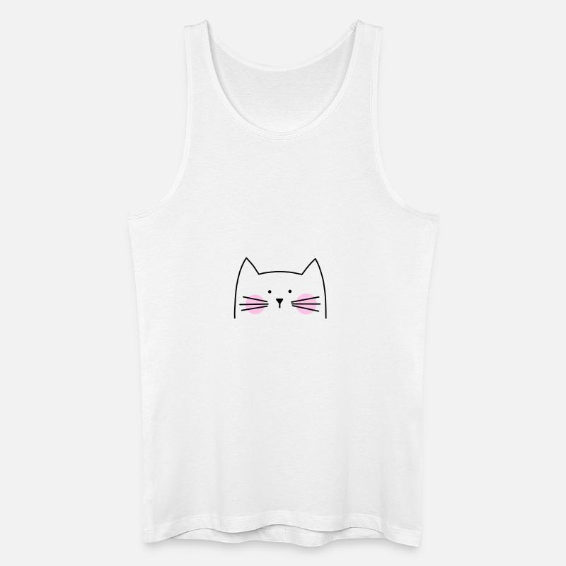 Katze Kätzchen Miezekatze - Männer Bio Tank Top - Weiß