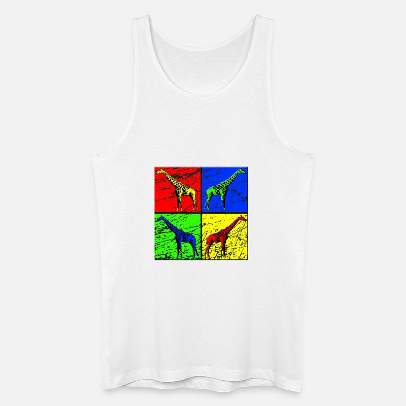 Giraffe - Männer Bio Tank Top - Weiß
