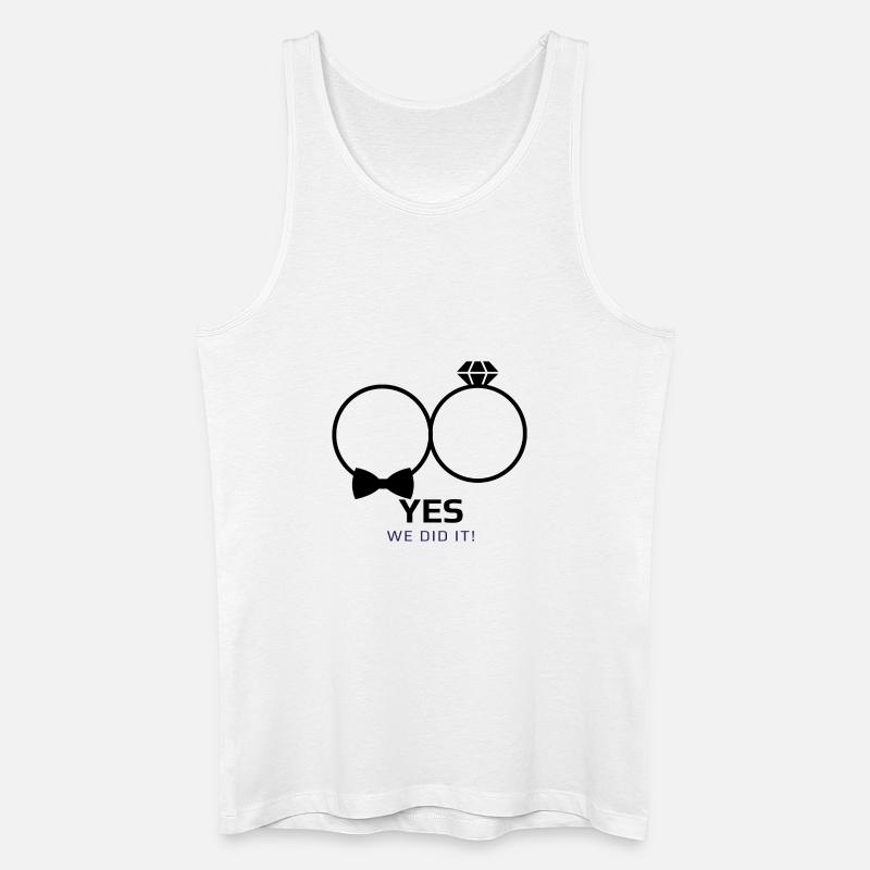 Hochzeit we did it - Männer Bio Tank Top - Weiß