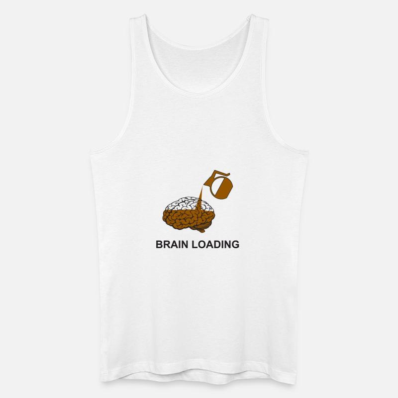 Brain loading by coffee - Men’s Organic Tank Top - white