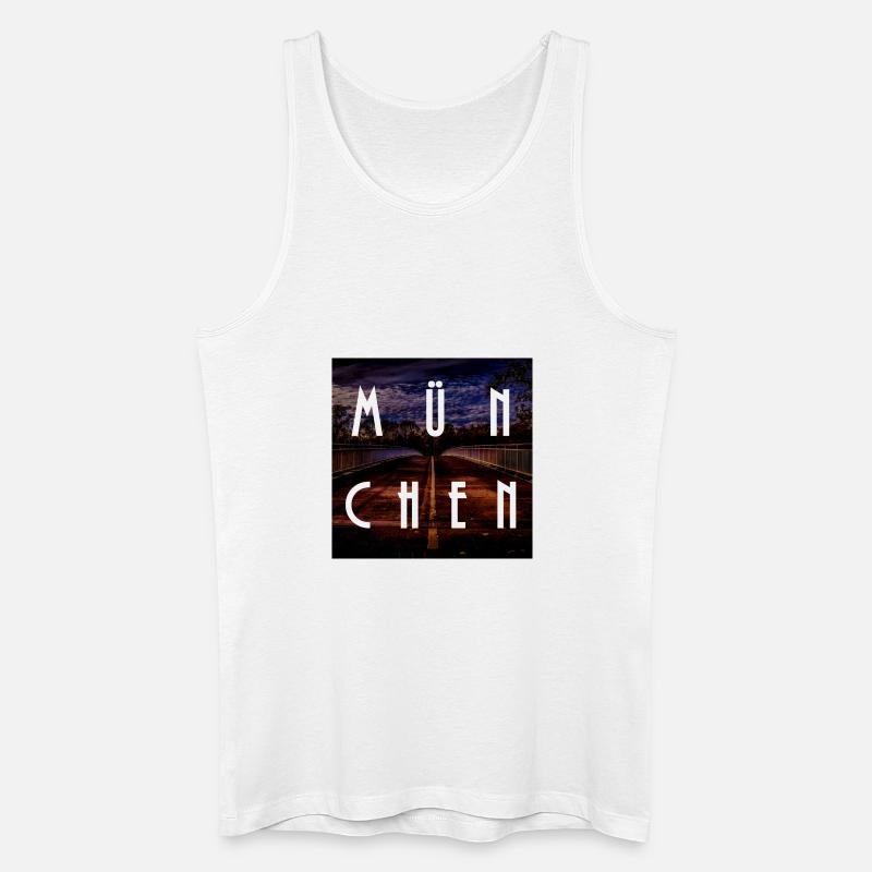 München - Männer Bio Tank Top - Weiß