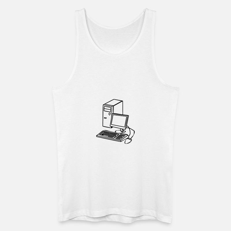 PC in comic style - Men’s Organic Tank Top - white