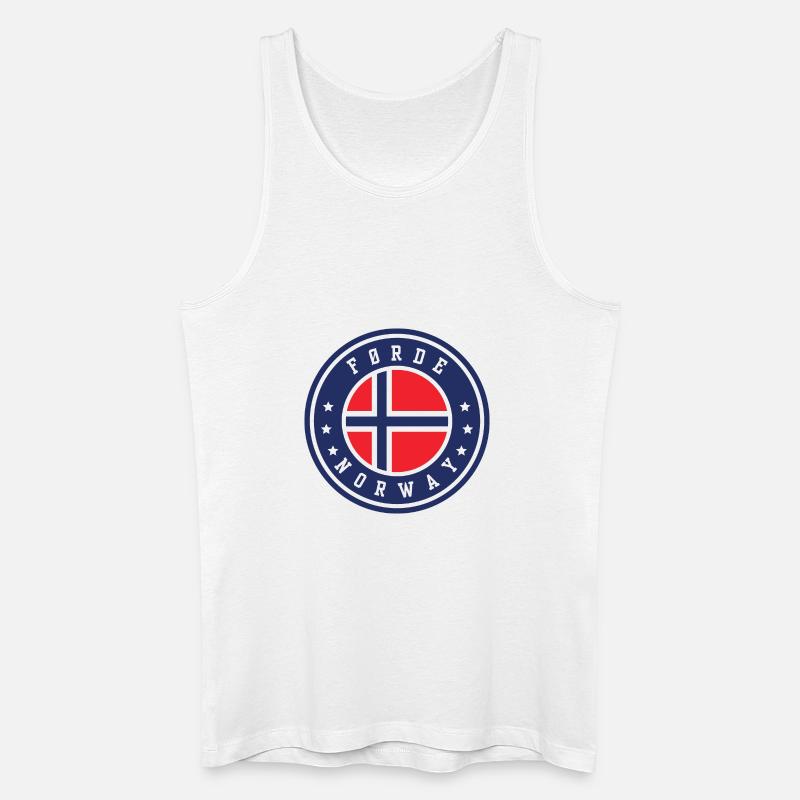 Førde Norwegen - Männer Bio Tank Top - Weiß