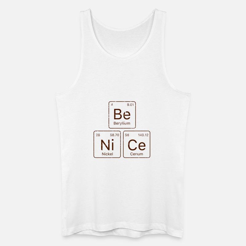 Be NiCe Periodensystem - Männer Bio Tank Top - Weiß