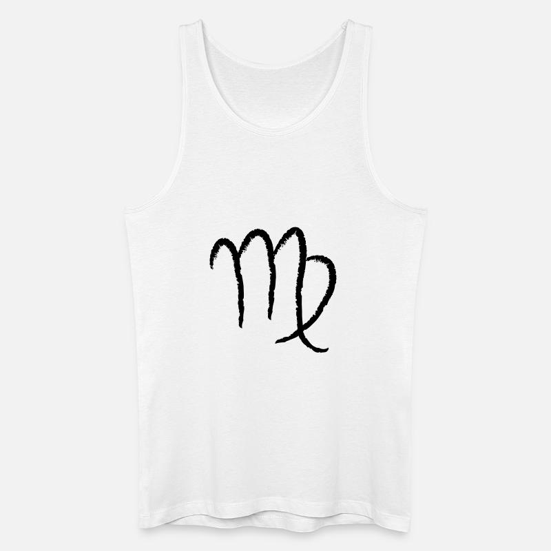 Sternzeichen Jungfrau - Virgo - Männer Bio Tank Top - Weiß