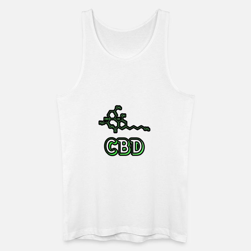 Cannabidiol - CBD Cannabis Geschenk - Männer Bio Tank Top - Weiß
