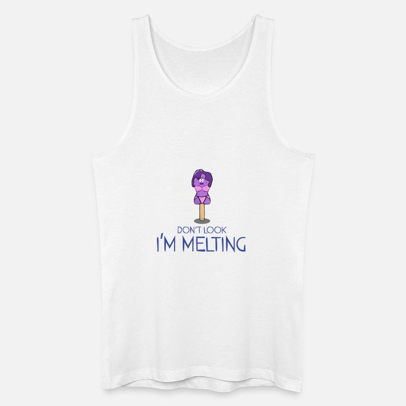Don't look I'm melting - Männer Bio Tank Top - Weiß