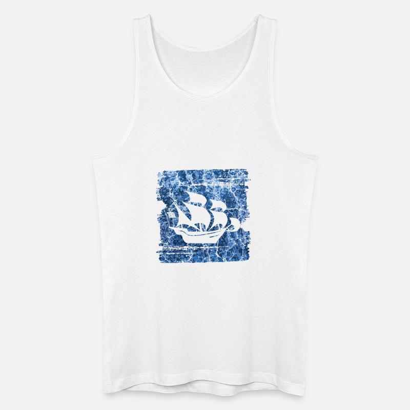 segelschiff e 206 - Männer Bio Tank Top - Weiß